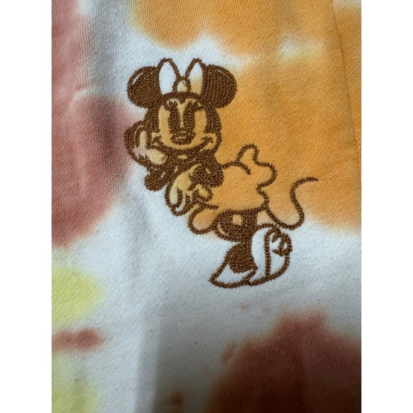 Walt Disney World Parks Tie Dye Minnie Sweatpants Size Large Embroidered Joggers - Picture 5 of 7